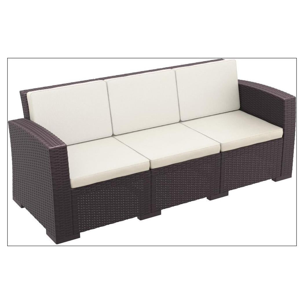 Canapé DOMINGO extérieur en résine avec coussin