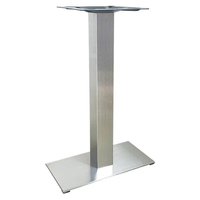 Base de mesa exterior de acero inoxidable en forma de T de 9 x 18 cm