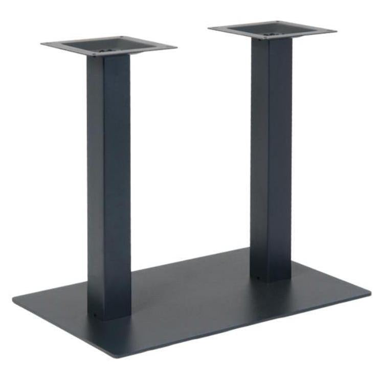 Piètement de table extérieur rectangulaire en acier 18 x 36 cm