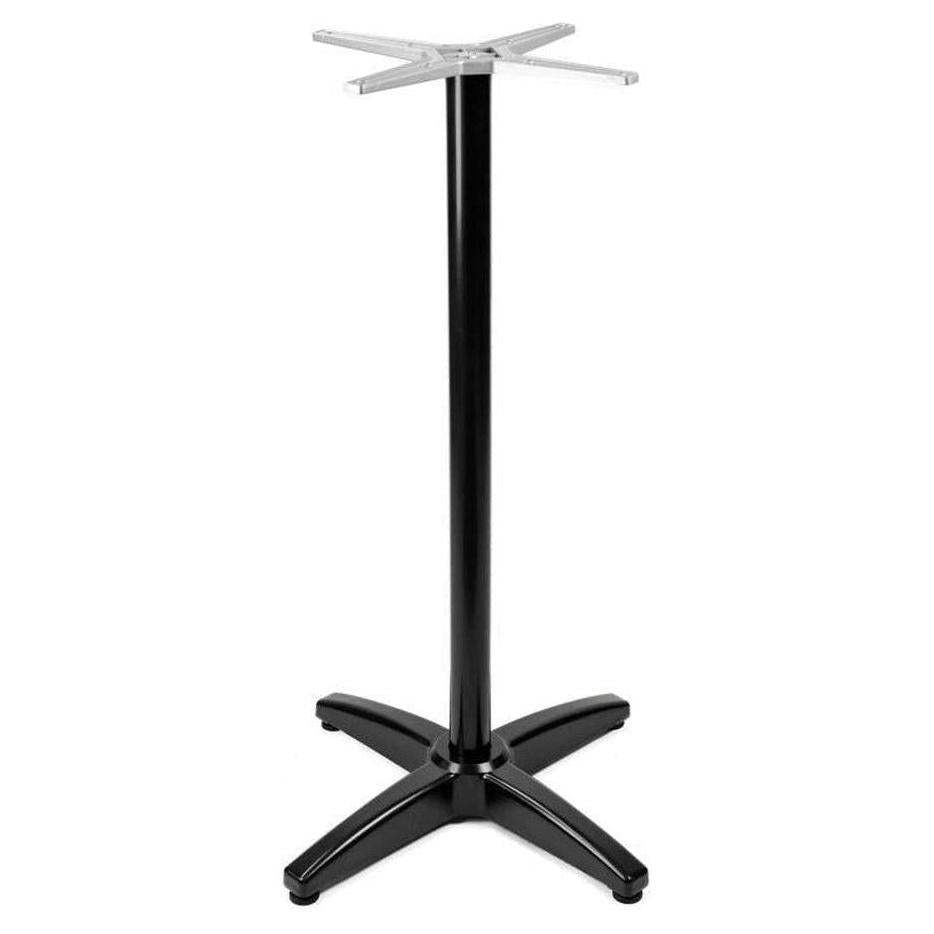 Base de mesa exterior de aluminio en forma de cruz altura bar