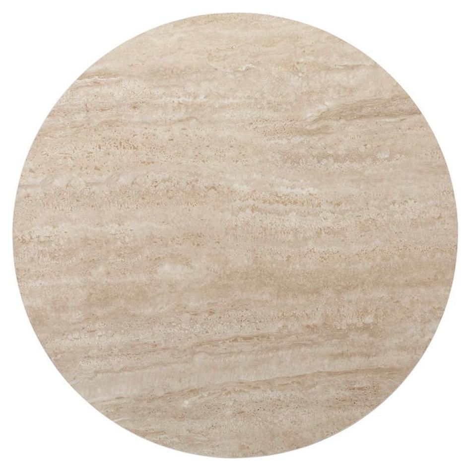 Stone sintered beige table top with natural veining, thickness 2.2 cm
