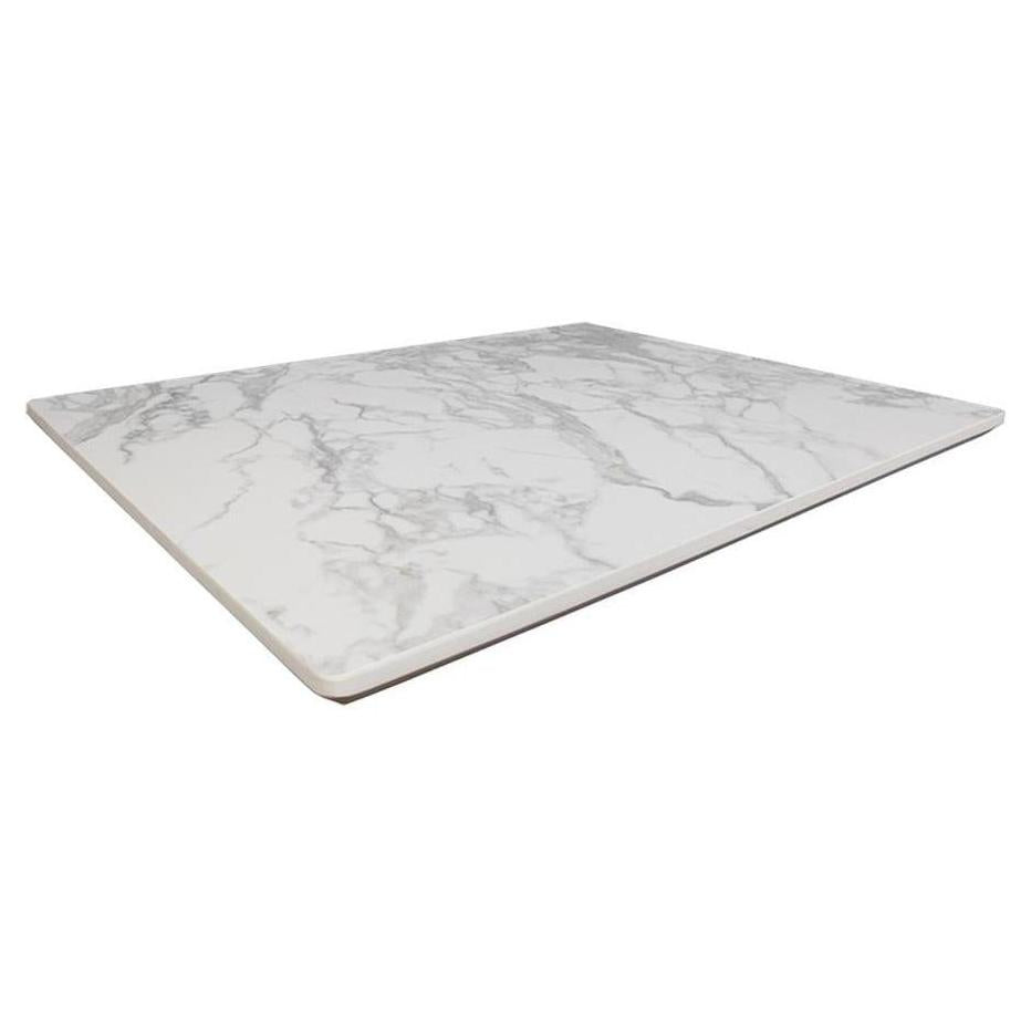 Tabletop made of sintered stone with gray marble pattern