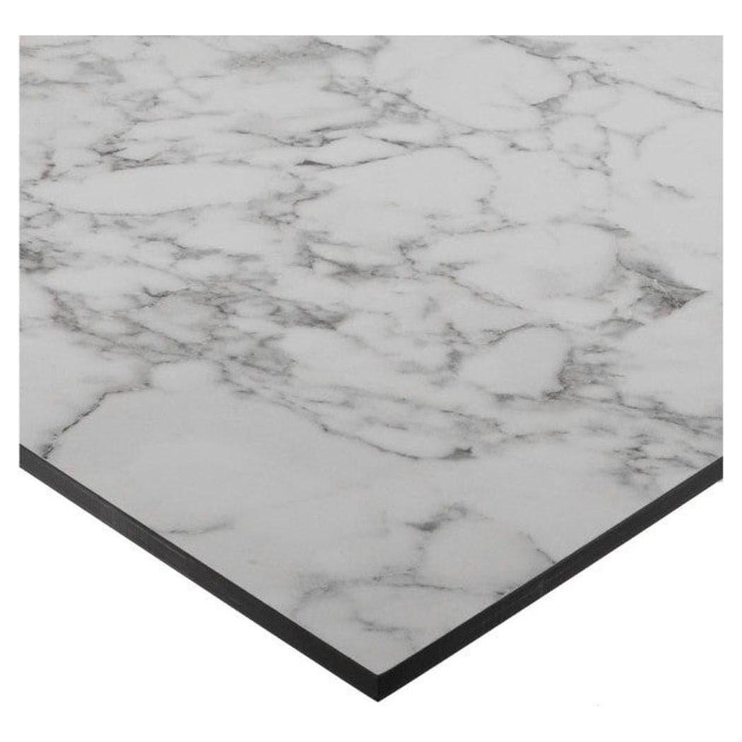 Outdoor HPL Tabletop in Carrera Finish