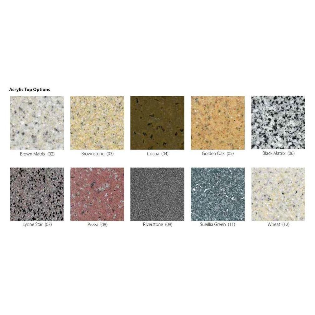 Plateau de table extérieur acrylique massif rond