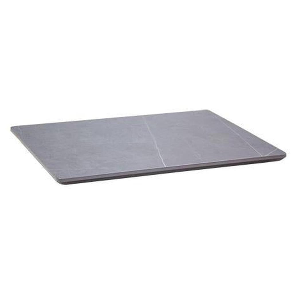 Tabletop in gray sintered stone cement with a thickness of 2.2 cm
