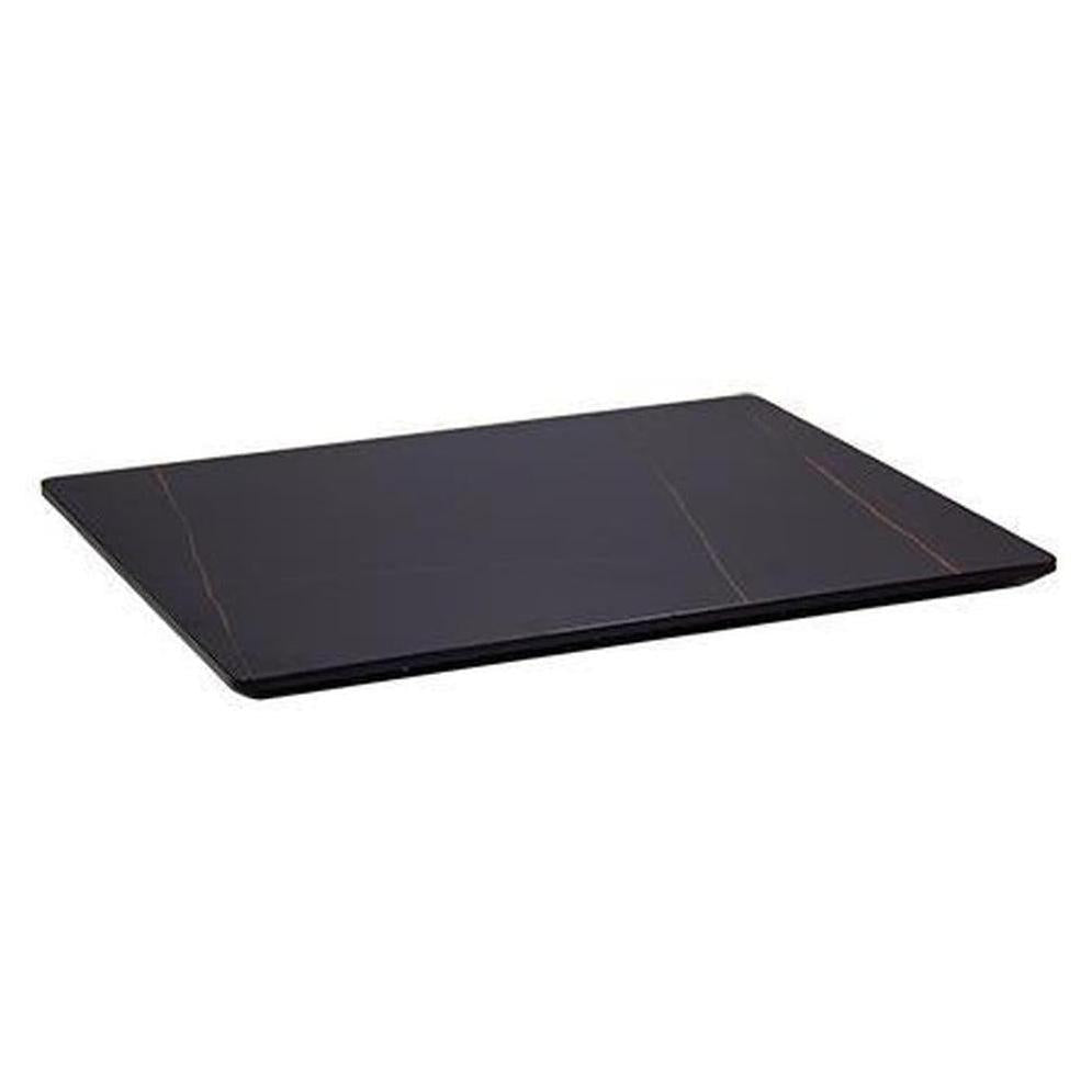 Tabletop in thick black sintered stone, 2.2 cm thick