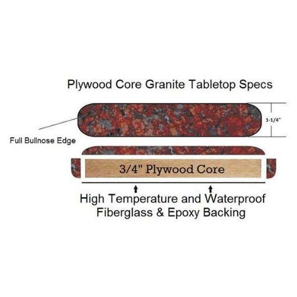 Outdoor granite table top