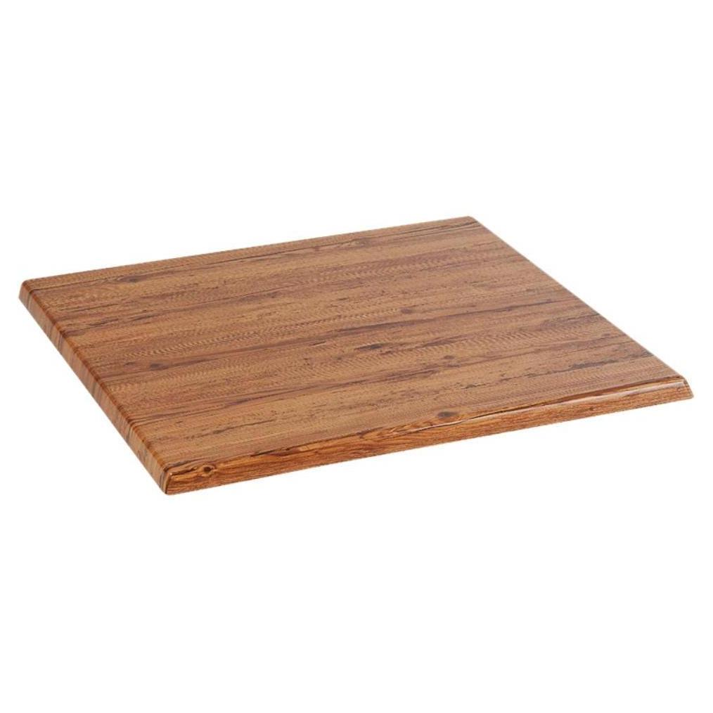 Plateau de table extérieur compression moulée finition chêne