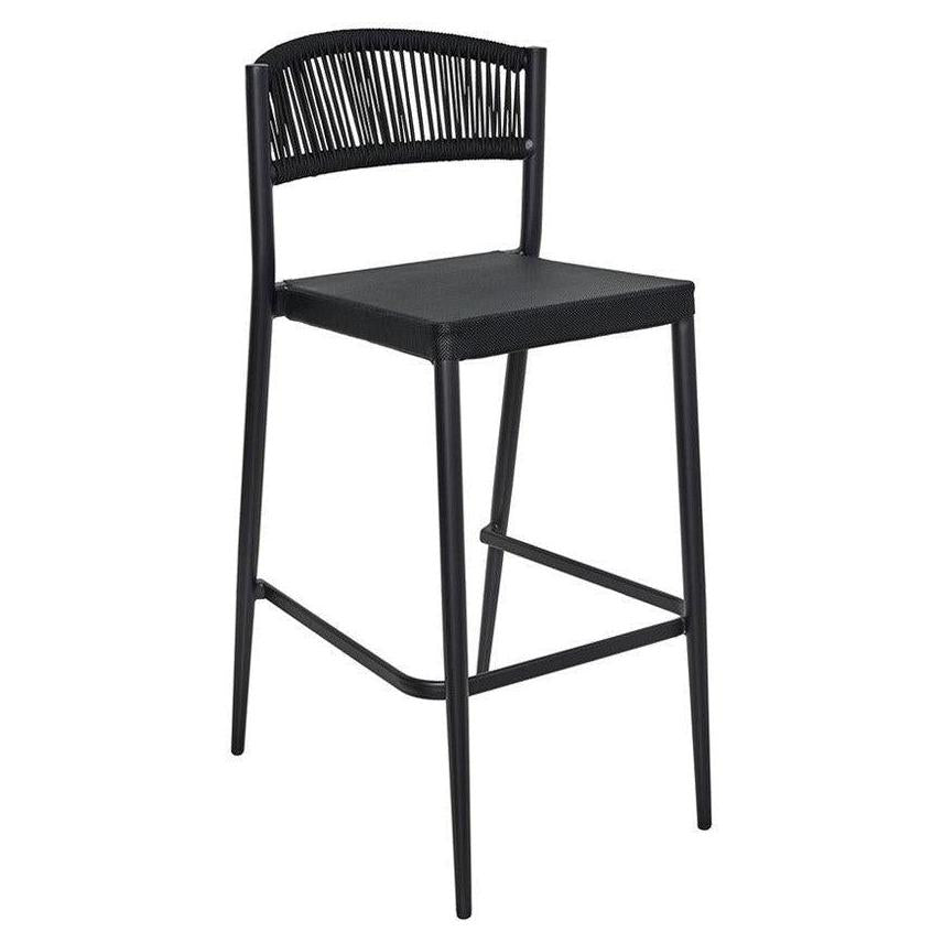 Tabourets de bar extérieurs JACMEL empilables en métal