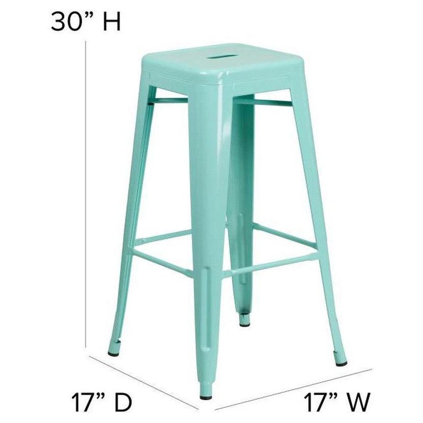 Taburete de bar exterior STEELX sin respaldo altura barra 76 cm