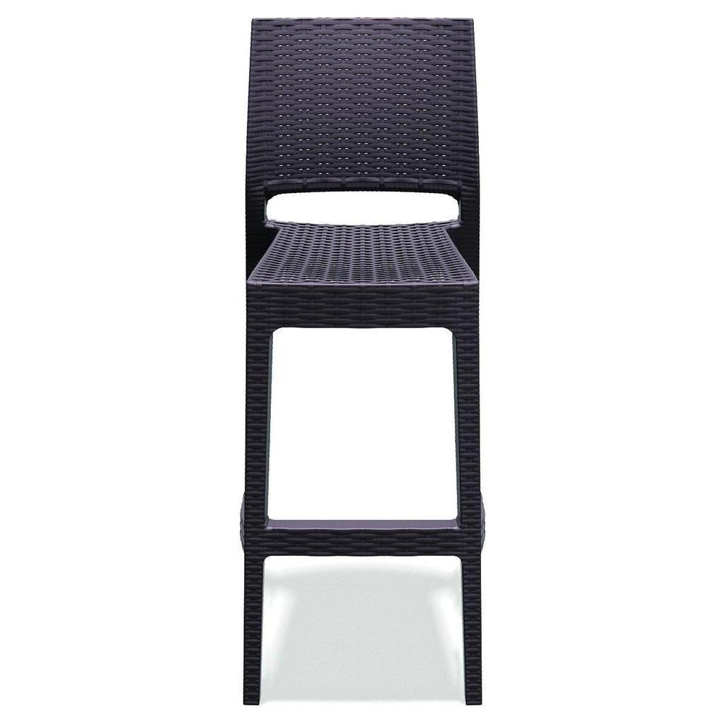 Tabouret de bar extérieur Jamaica en résine effet rotin