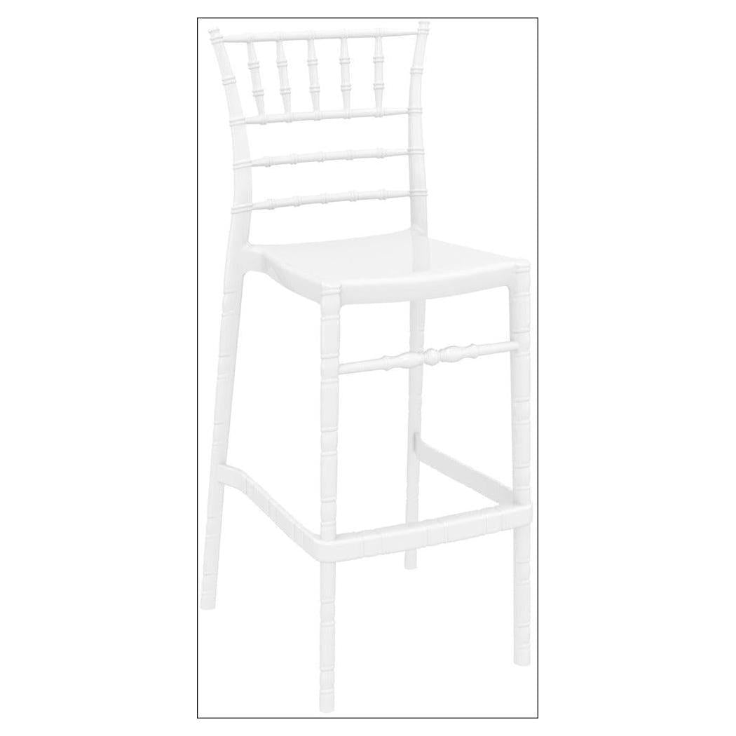 Tabouret de bar extérieur Chiavari en polycarbonate