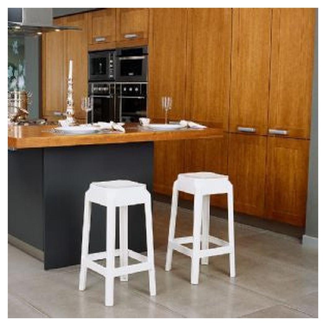 Tabouret extérieur en polycarbonate hauteur comptoir 61 cm