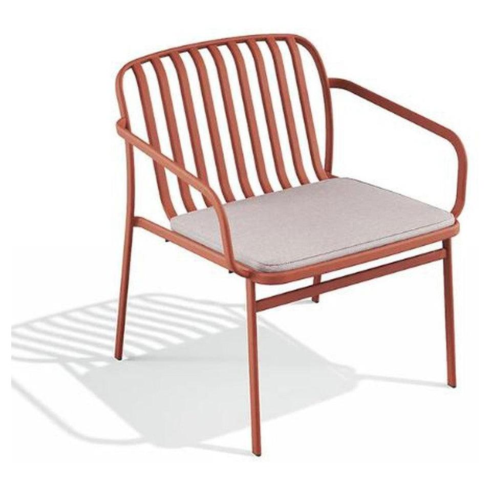 Sillón lounge exterior ISAURE apilable de acero