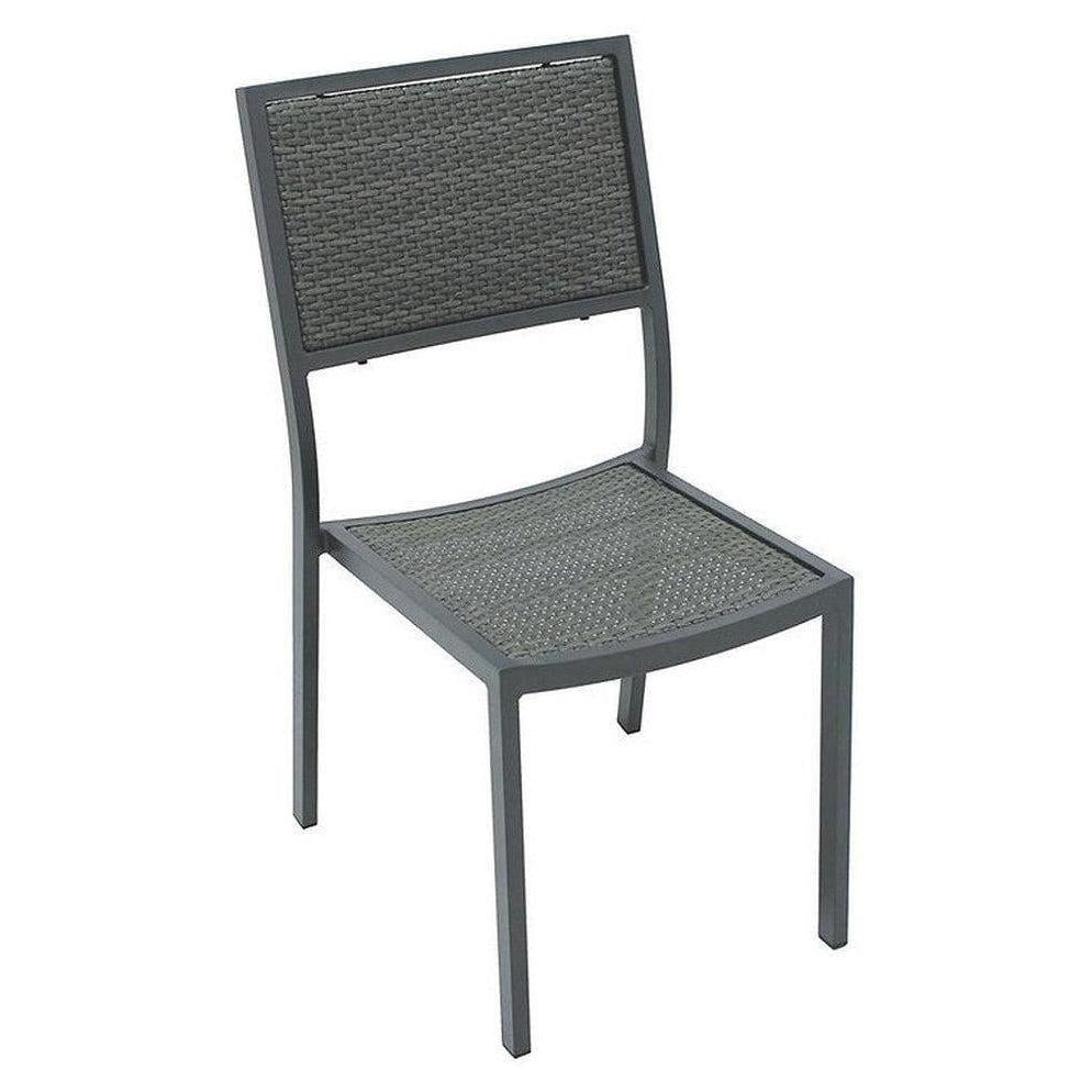 Chaise exterior TERRAN con trenzado sin apoyabrazos