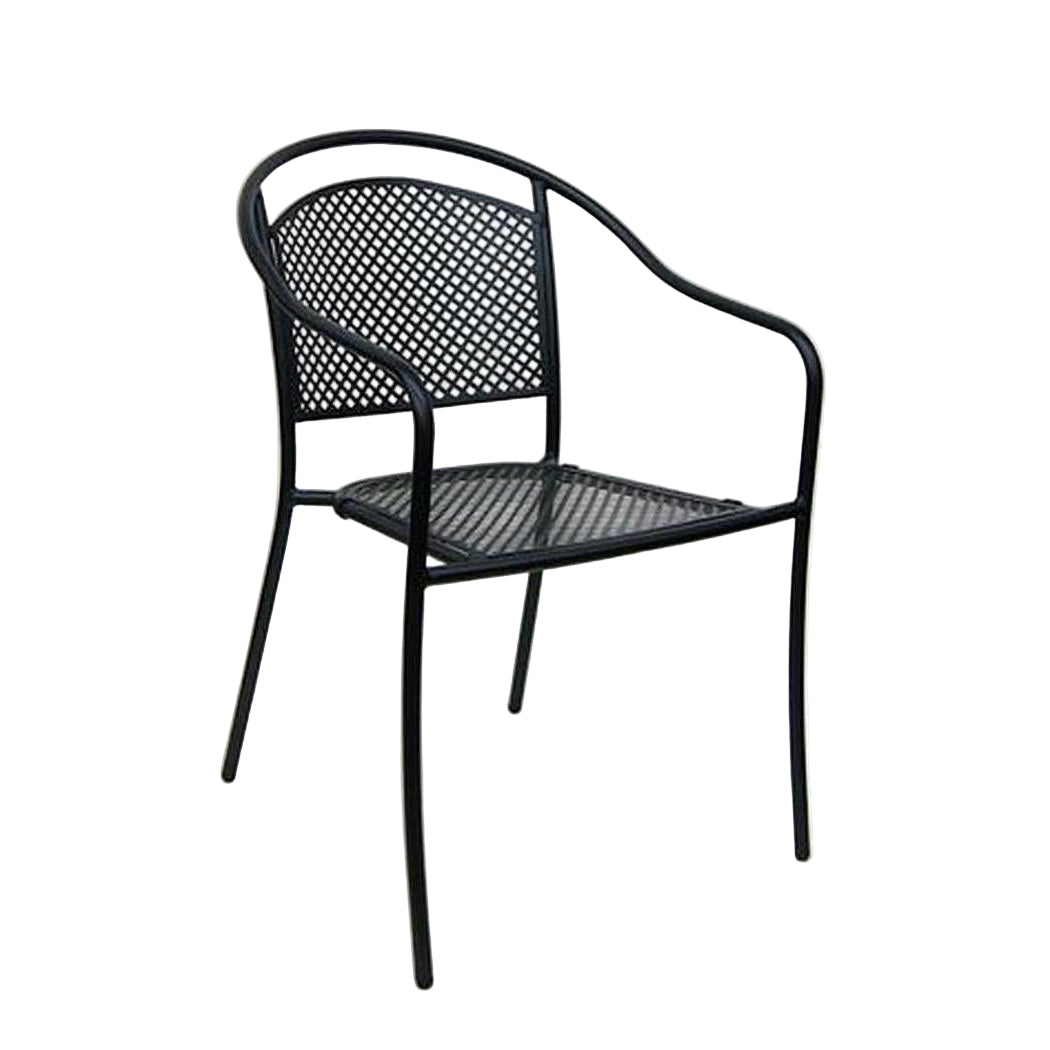 Sillón exterior de metal perforado