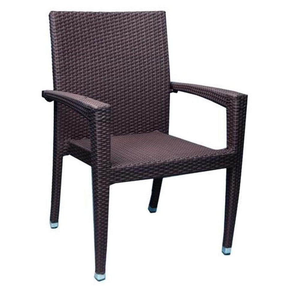 Sillón de exterior de resina trenzada sintética