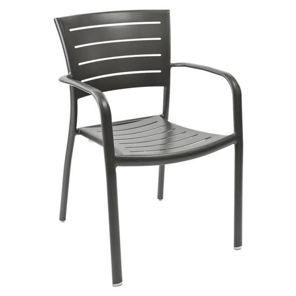 Outdoor armchair with aluminum frame