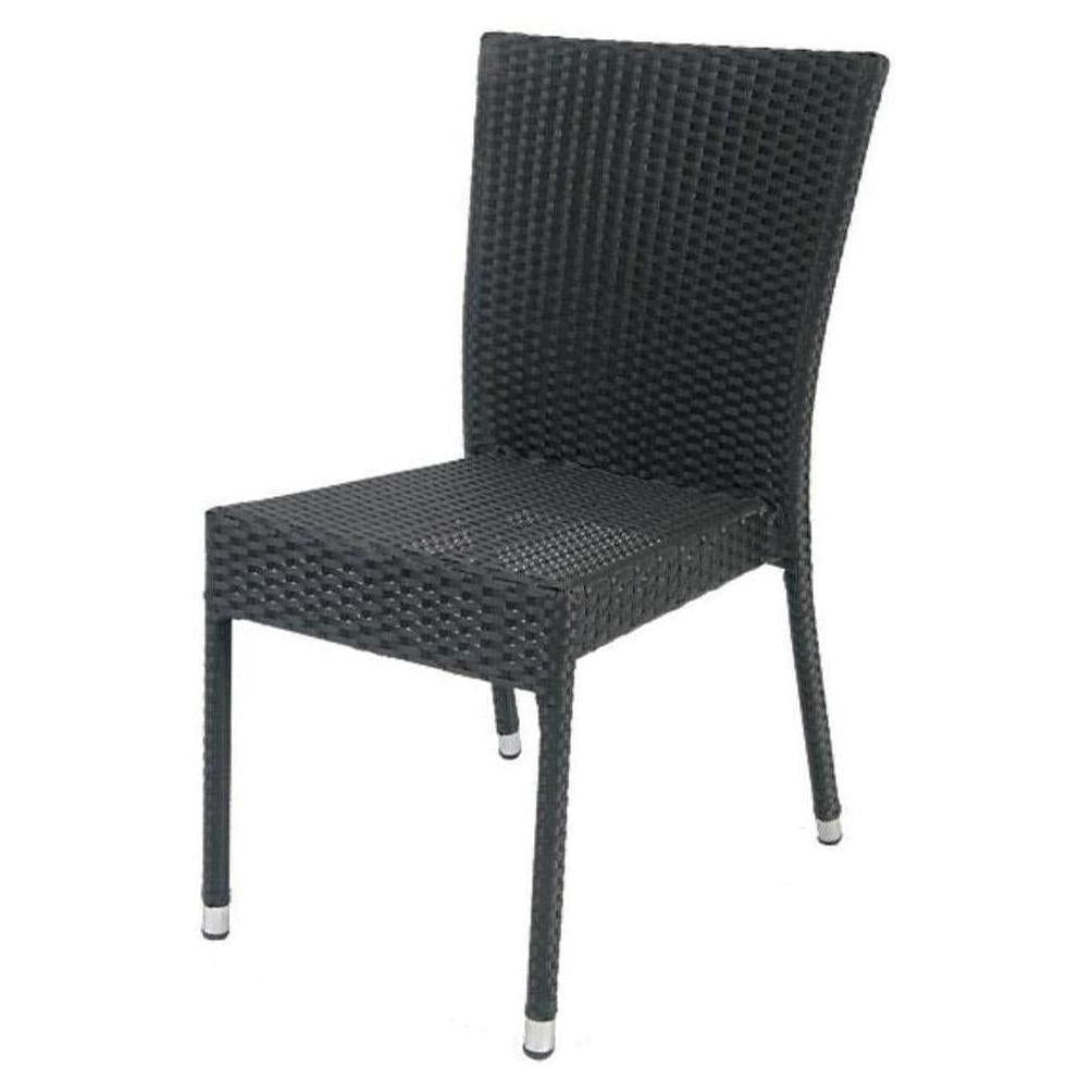 Tumbona exterior de aluminio y ratán sintético