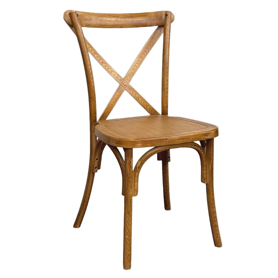 Tumbona exterior profesional apilable de plástico con respaldo cruzado