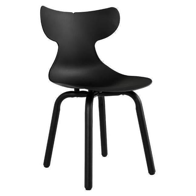 Chaise de repas extérieure ORTEGA design moderne avec pieds métal