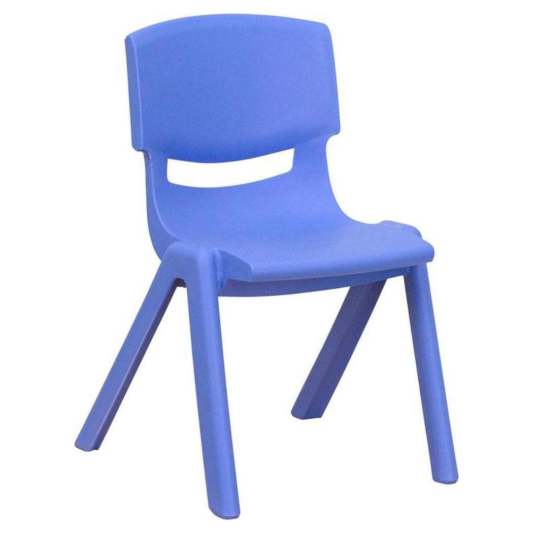 Lot de 2 chaises empilables en plastique avec hauteur d’assise 30 cm