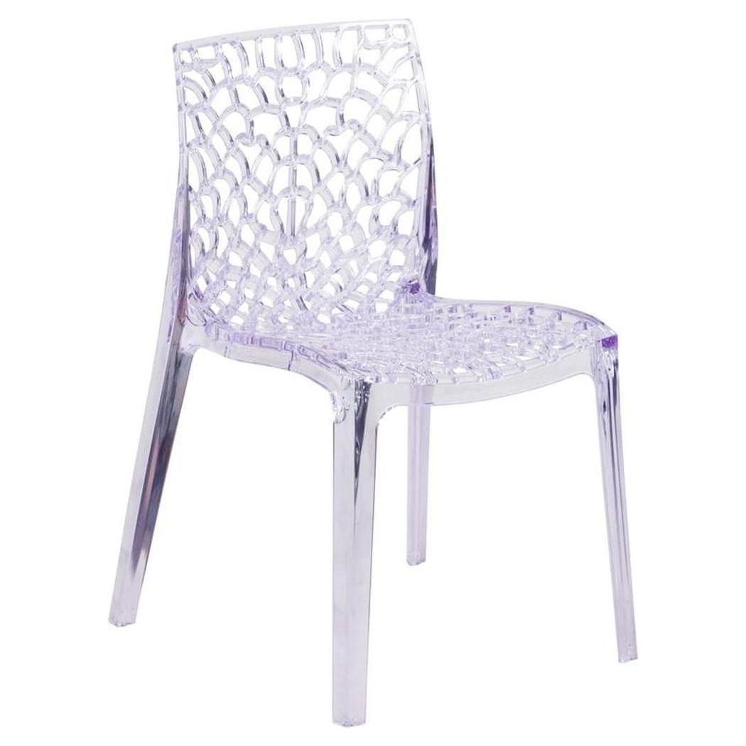 Chaise exterior CRYSTALID transparente apilable