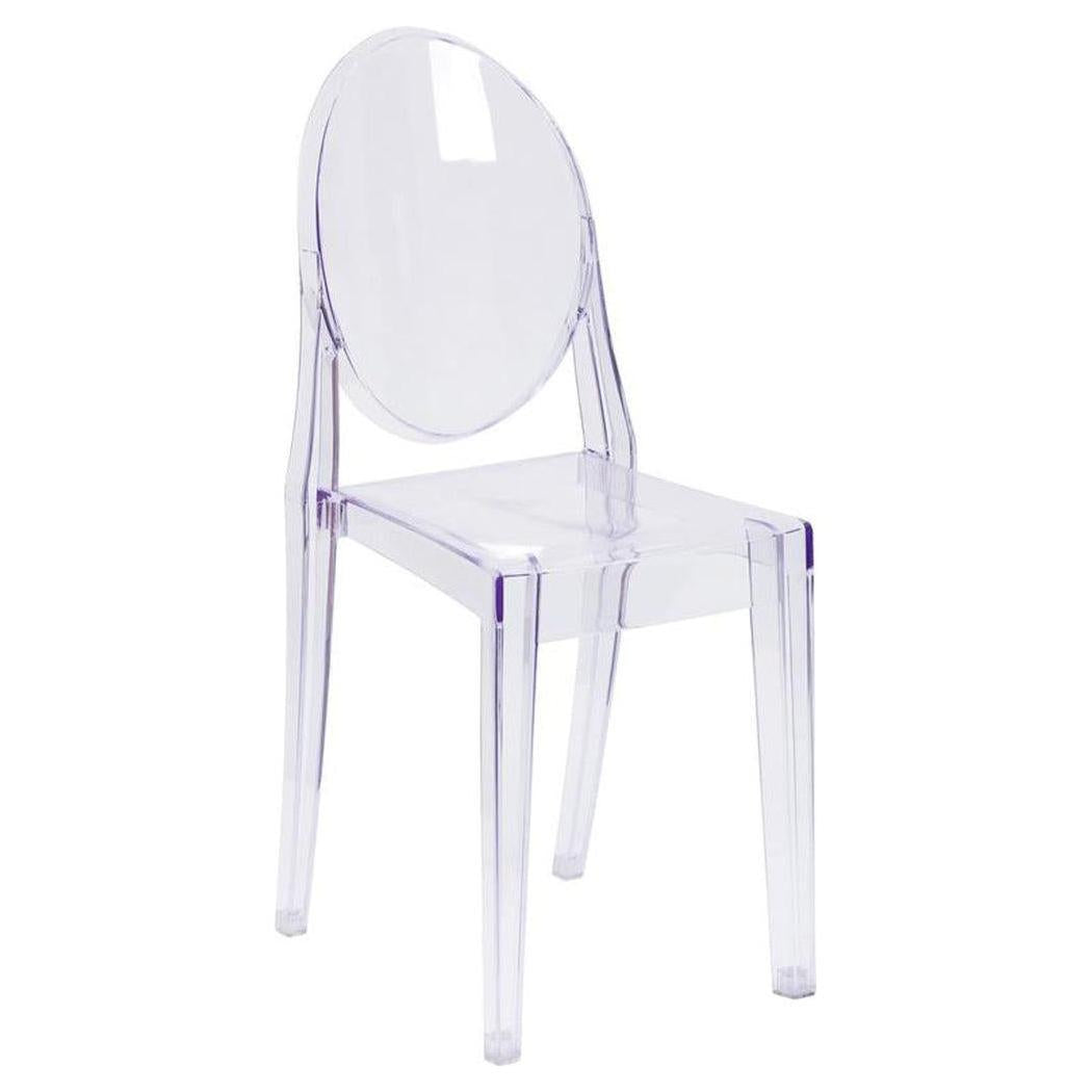 Transparent Outdoor Ghost Chair without Armrests