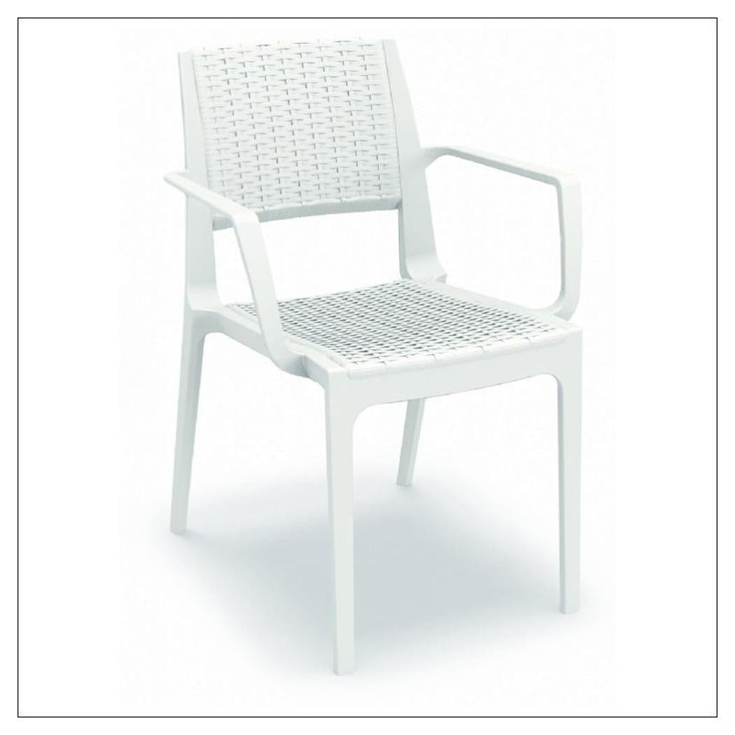 Silla de comedor exterior Capri de resina