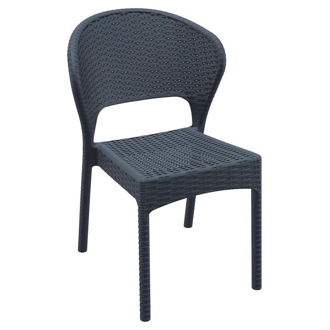 Chaise de comedor exterior RAMAT de resina efecto ratán