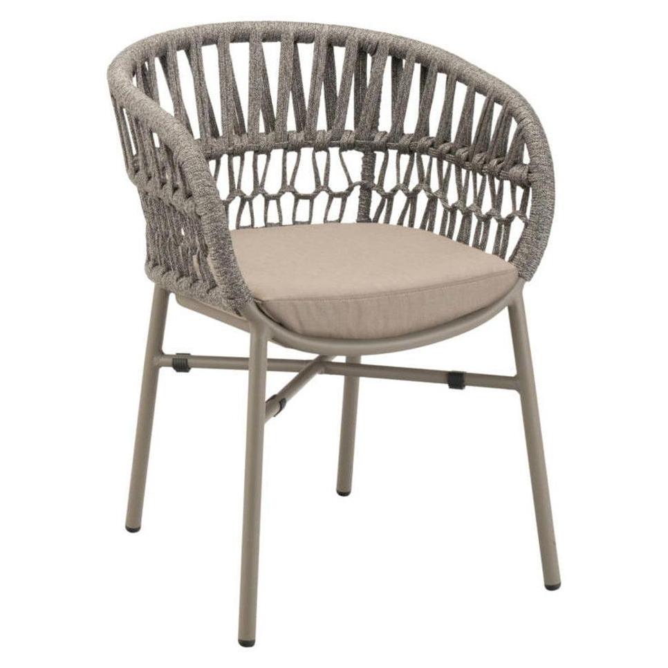 Sillón exterior SANDRO de aluminio con respaldo de correas