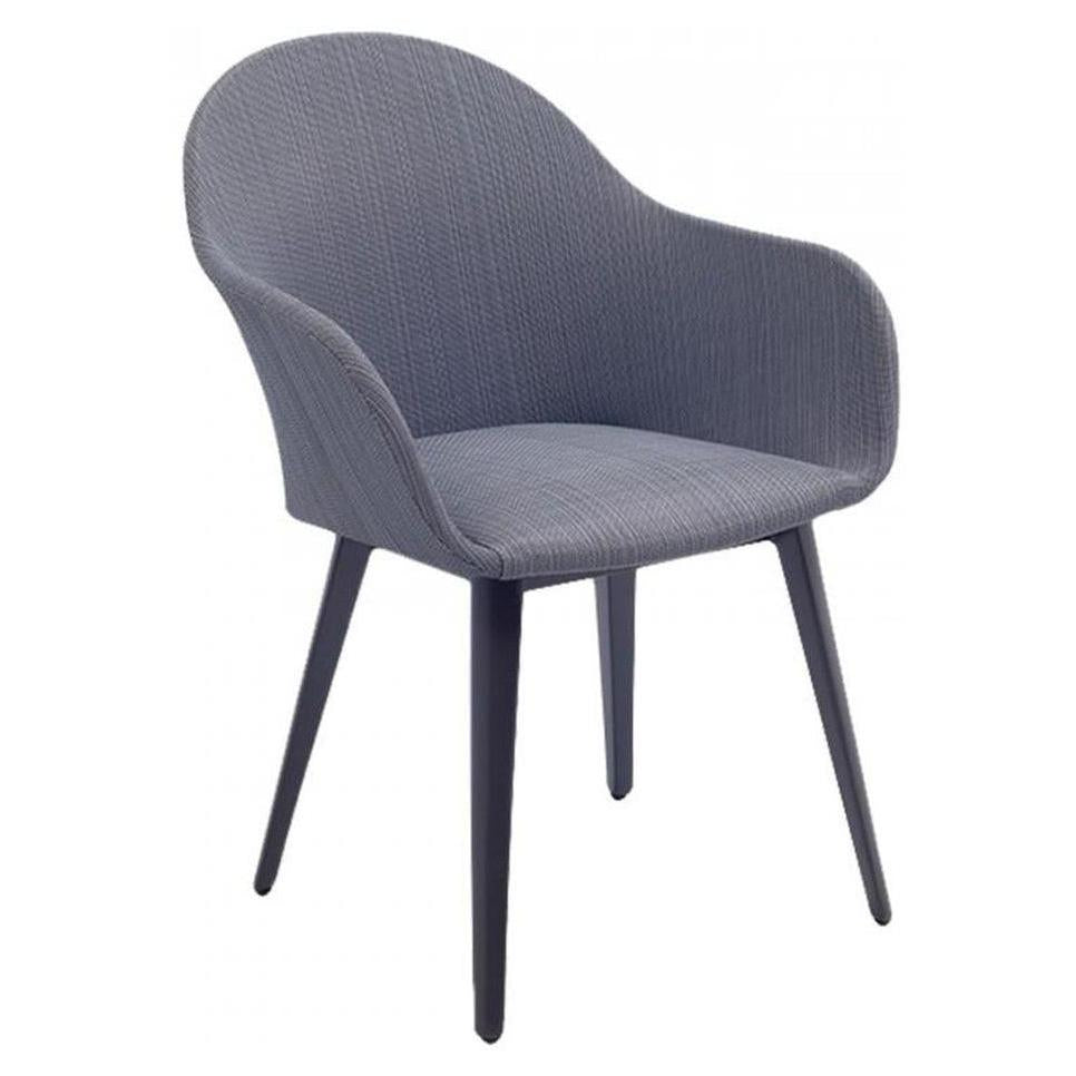 Chaise de comedor exterior DOMINGO con patas de aluminio