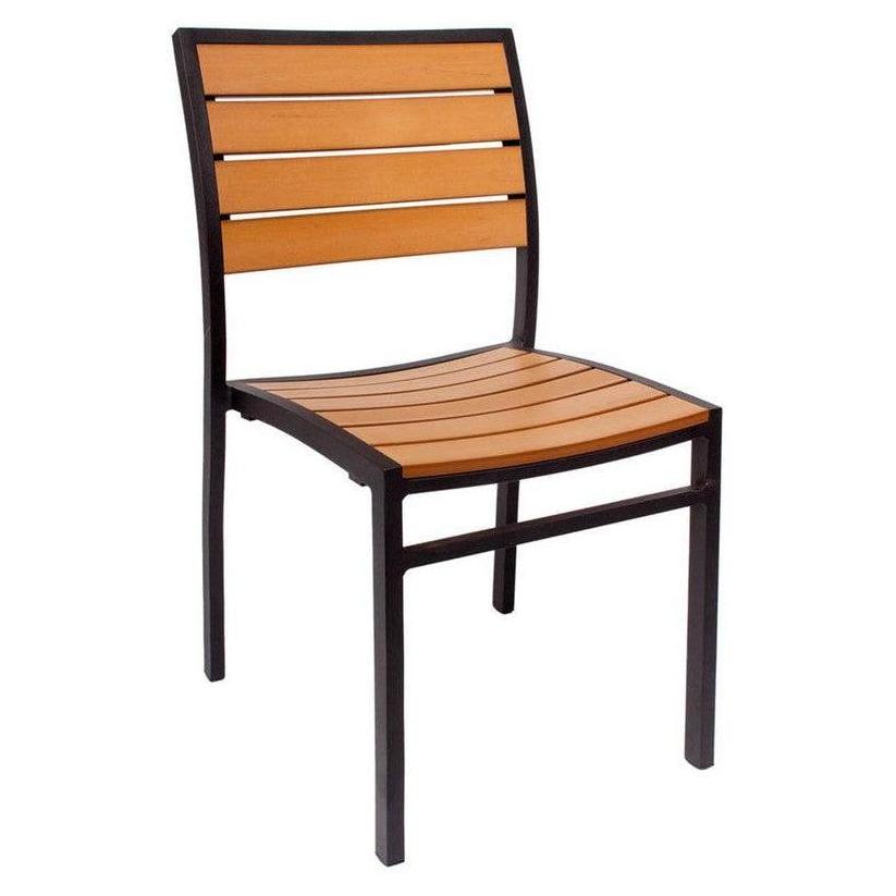 Chaise exterior Largo sin apoyabrazos con estructura negra