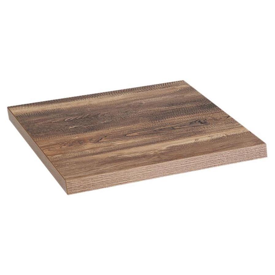 Tabletop in melamine with medium wood finish