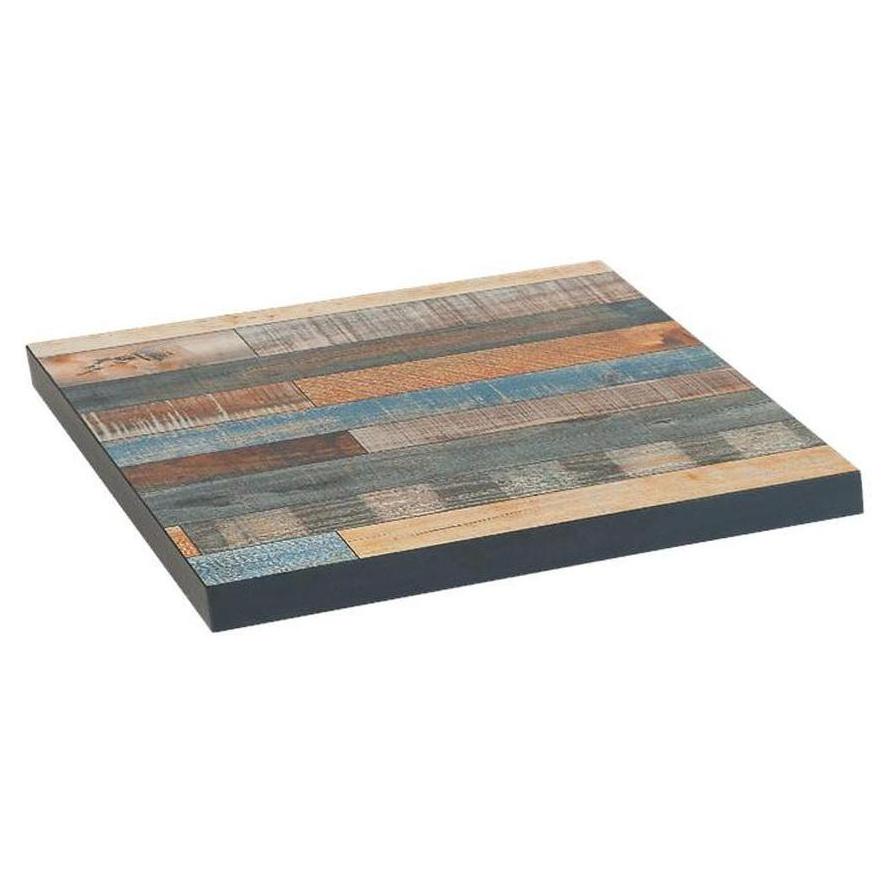 Tabletop in melamine with mixed wood pattern
