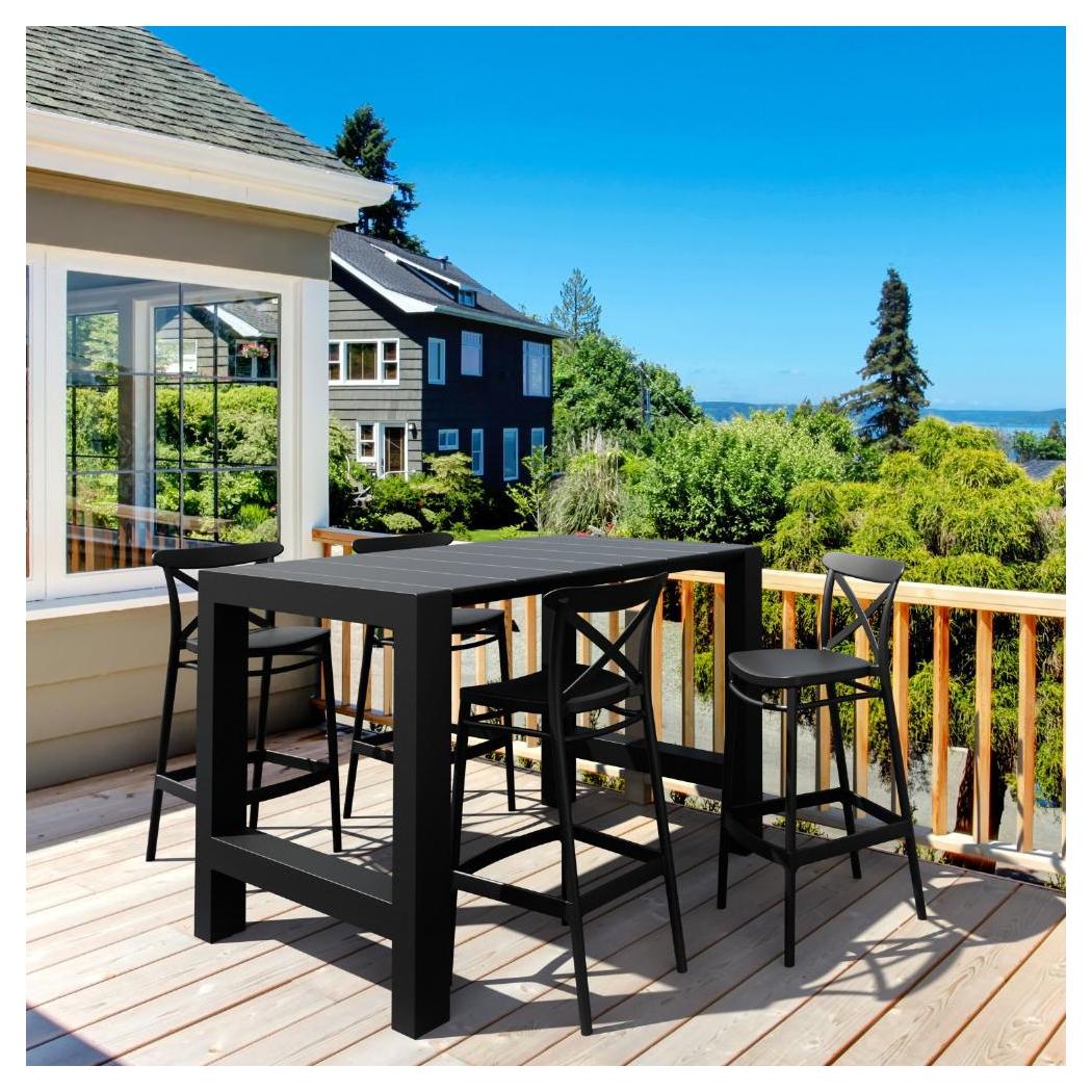 Outdoor Bar Set Vegas Cross Extendable 5 Pieces