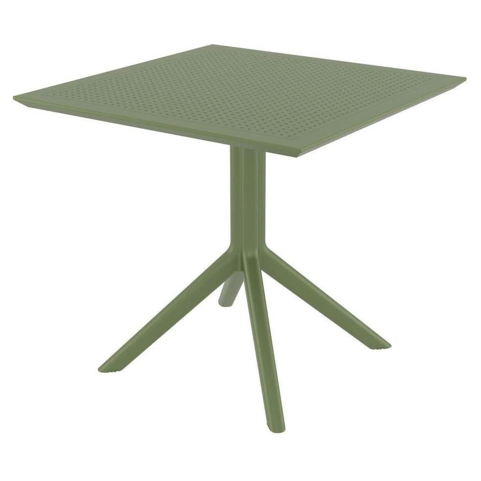 Outdoor Sky square table 61 cm olive green
