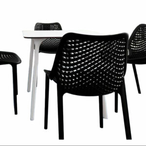 Outdoor dining set Air RIVIERA with white table and 4 chairs