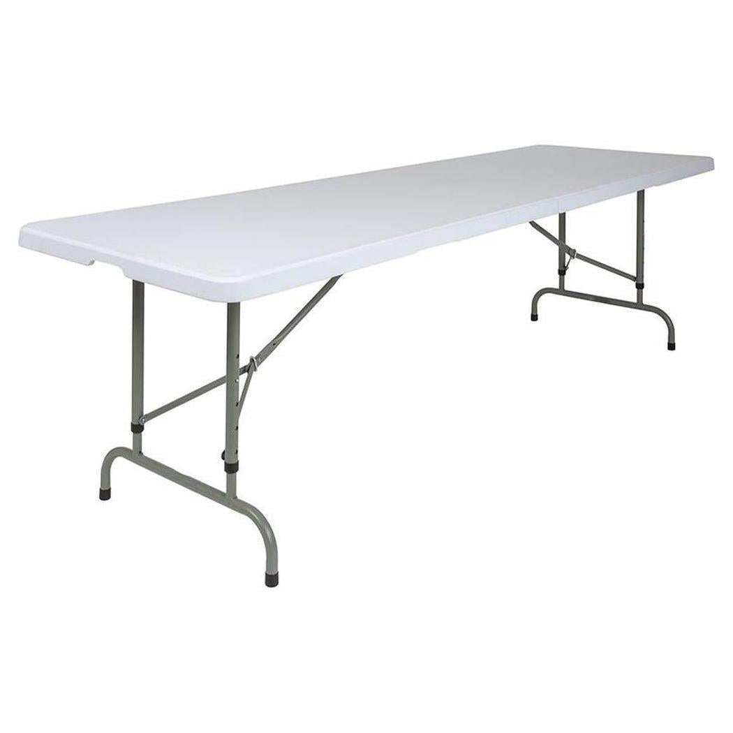 Folding Adjustable Table 244 cm White Granite Effect