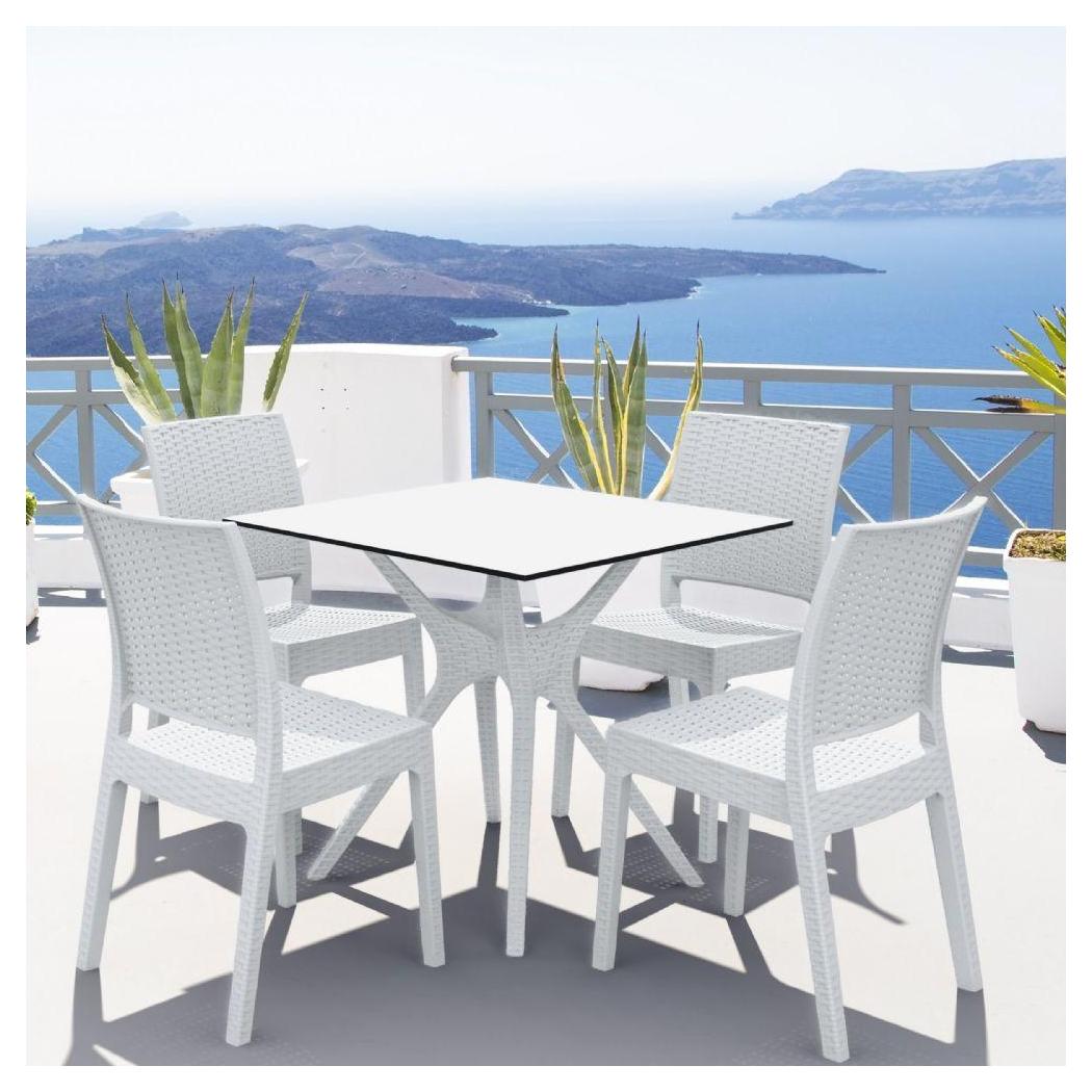 Outdoor dining set Ibiza 5 pieces with square table