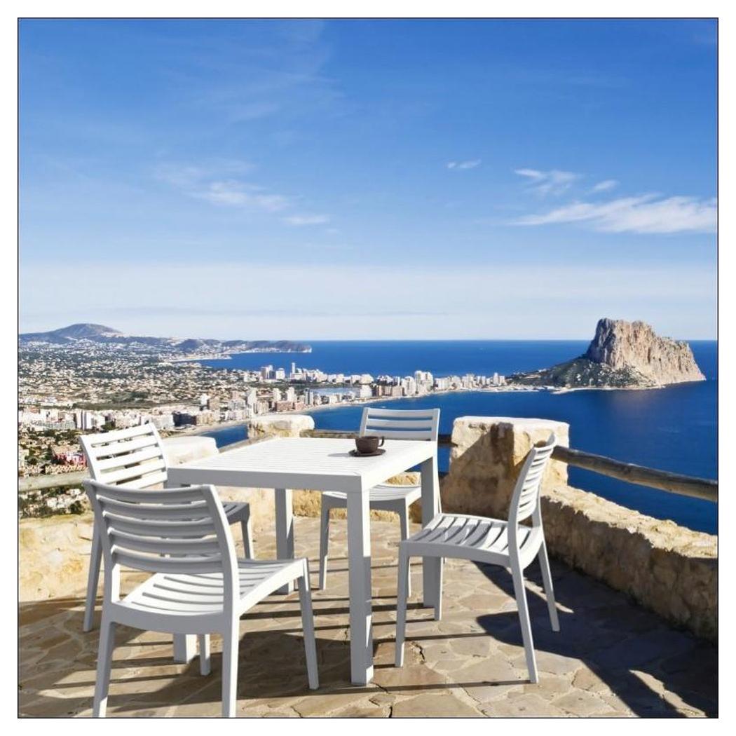 Outdoor dining set HABIB with square table and 4 chairs