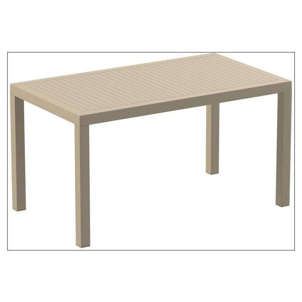 Outdoor dining table HABIB in rectangular resin 140 cm