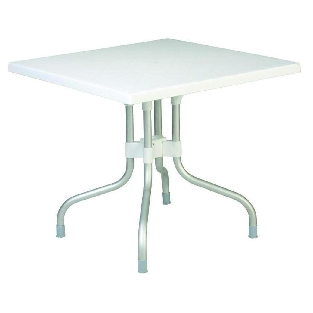 Table pliante extérieure ELSY carrée hauteur repas 79 cm