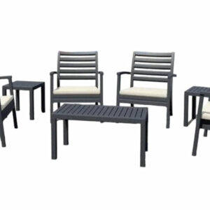 Outdoor club armchair set PIANA XL 7 pieces