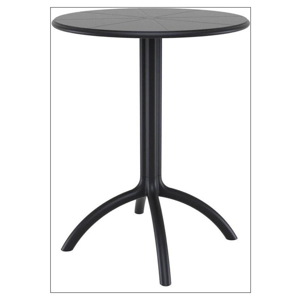 Table bistro extérieure HENDRICK ronde hauteur repas 61 cm