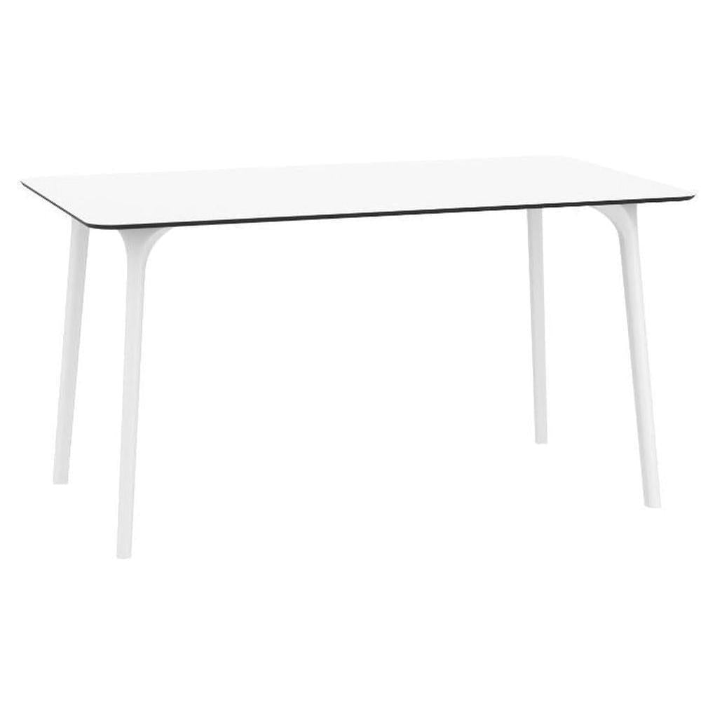 Outdoor RIVIERA Rectangular White Table 140 cm