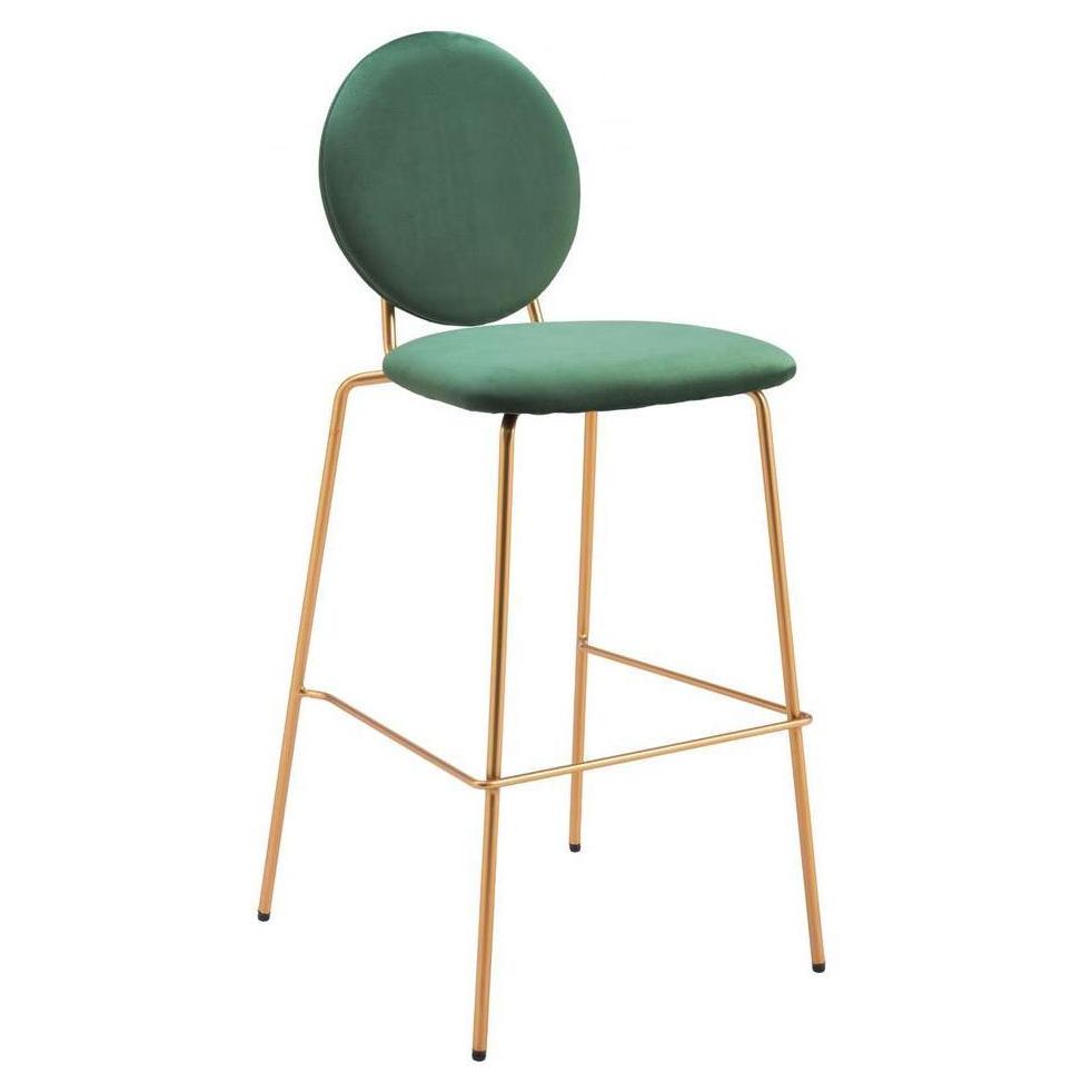 Bar stool DOMBAS green and gold