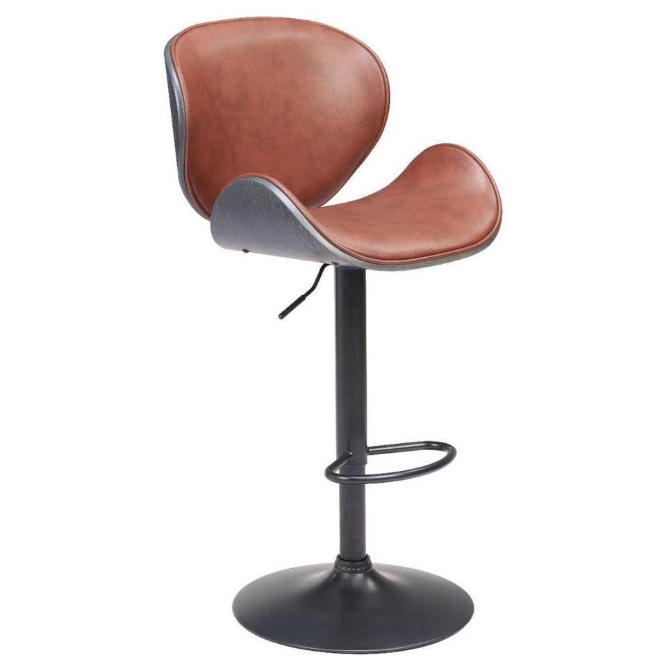 Taburete de bar VISAN de metal acolchado