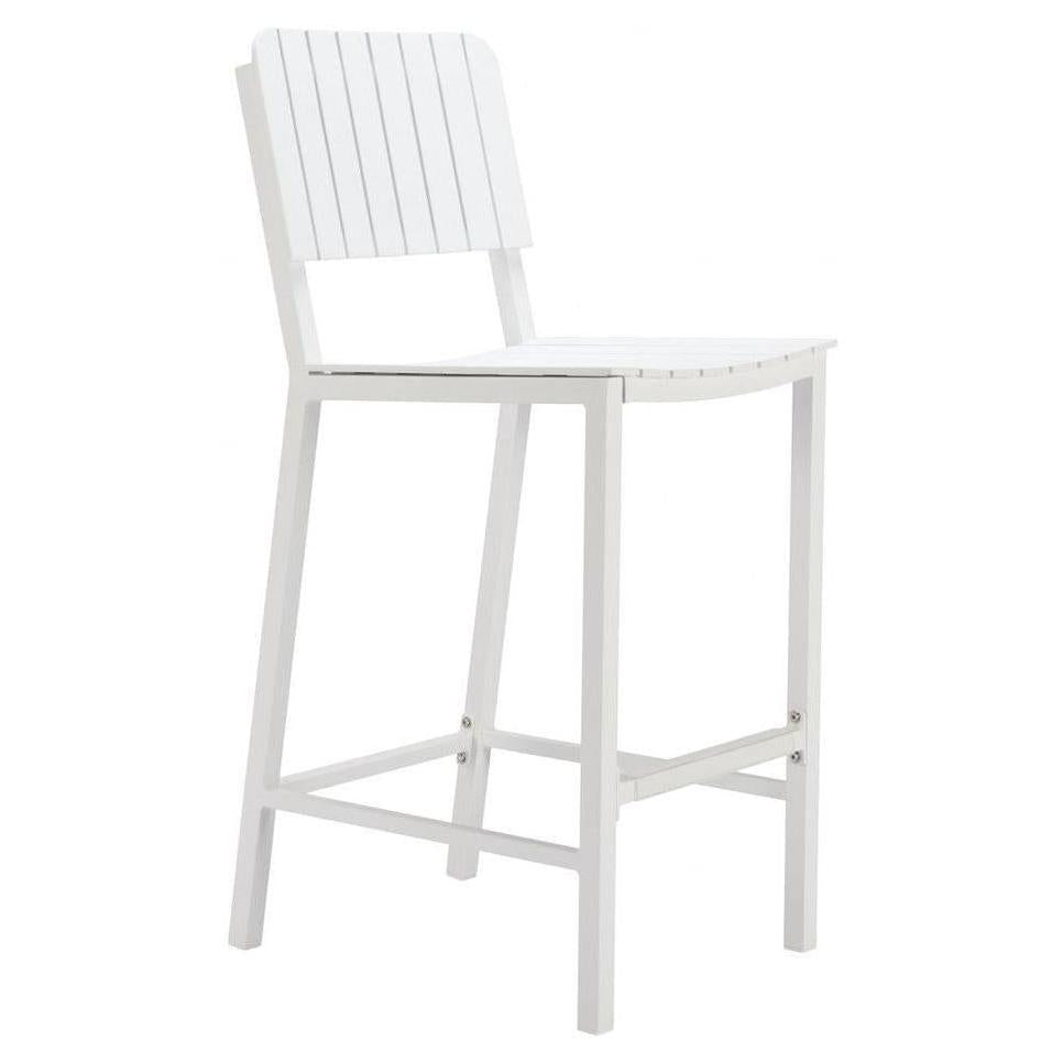 Bar stool GOTINI in white metal