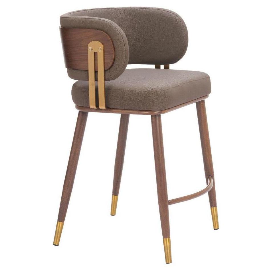 Tabouret de comptoir GOTI en métal rembourré